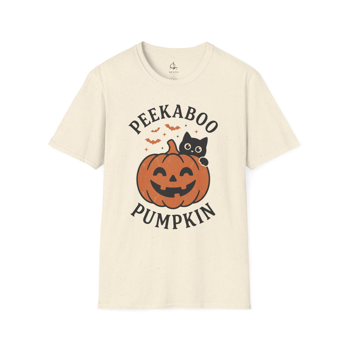 Peekaboo Pumpkin T-Shirt | Halloween Cat Jack-o'-Lantern
