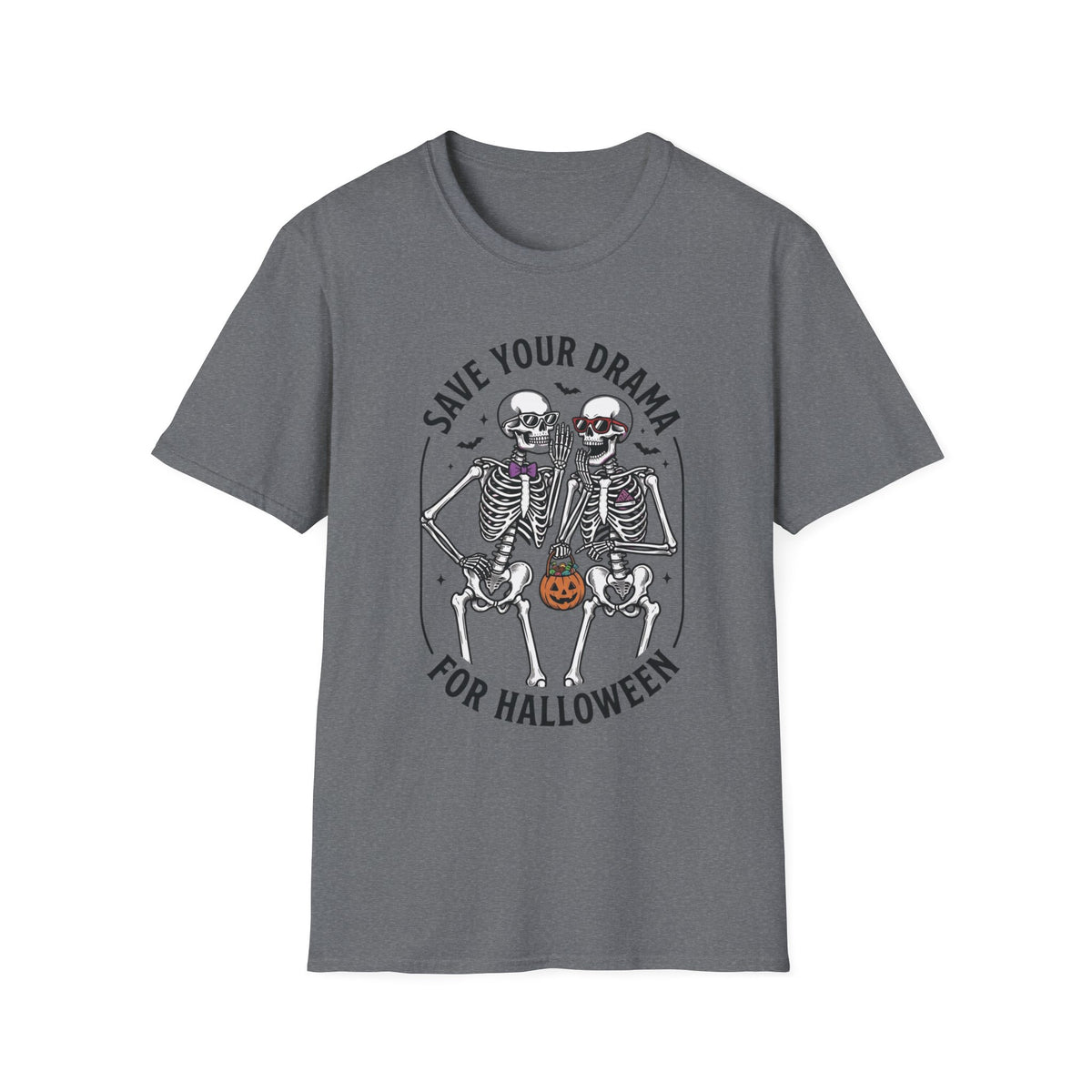 Save Your Drama Skeletons T-Shirt | Halloween Skeleton Graphic Tee