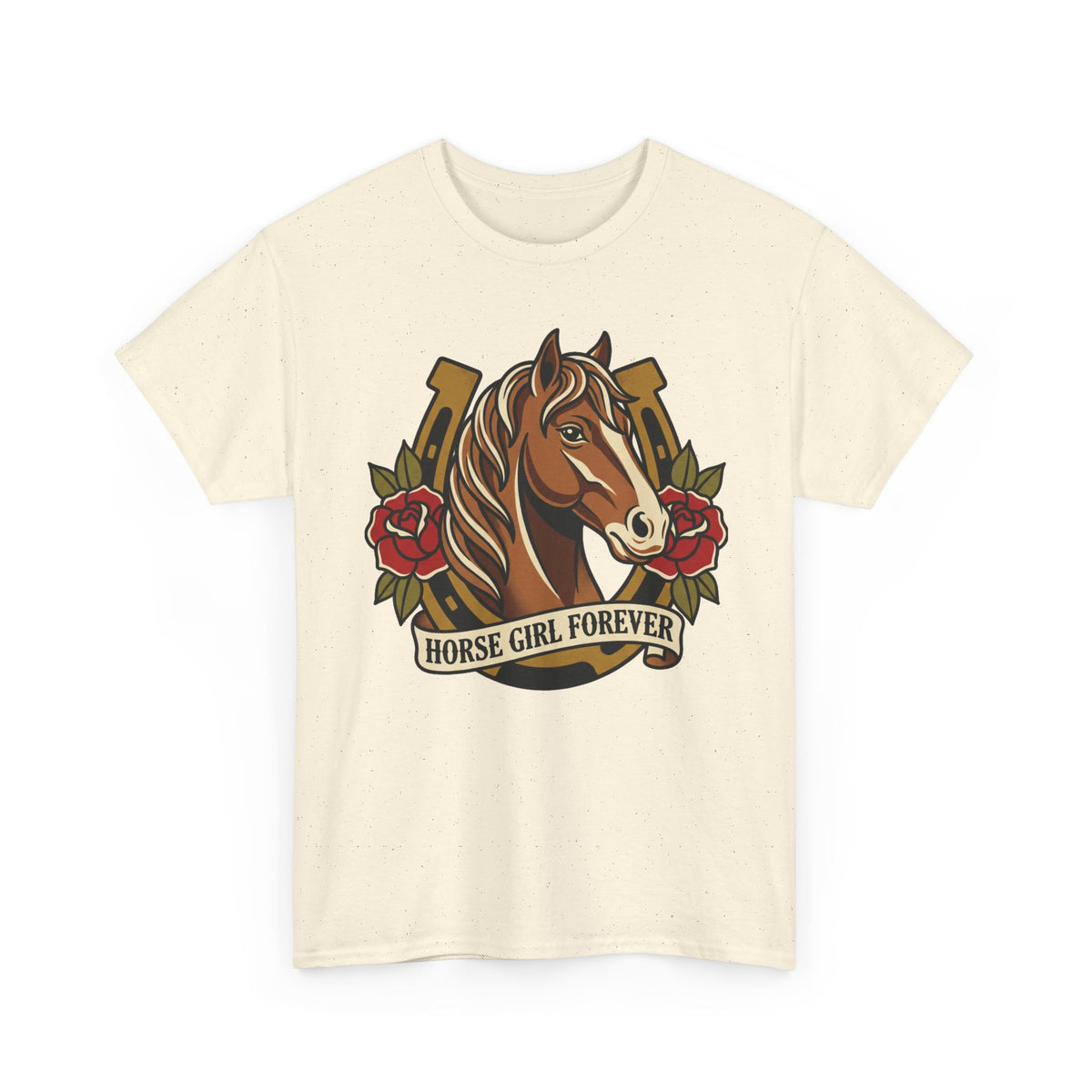 Horse Girl Forever T‑Shirt — Vintage Horse Portrait Tee for Equestrians