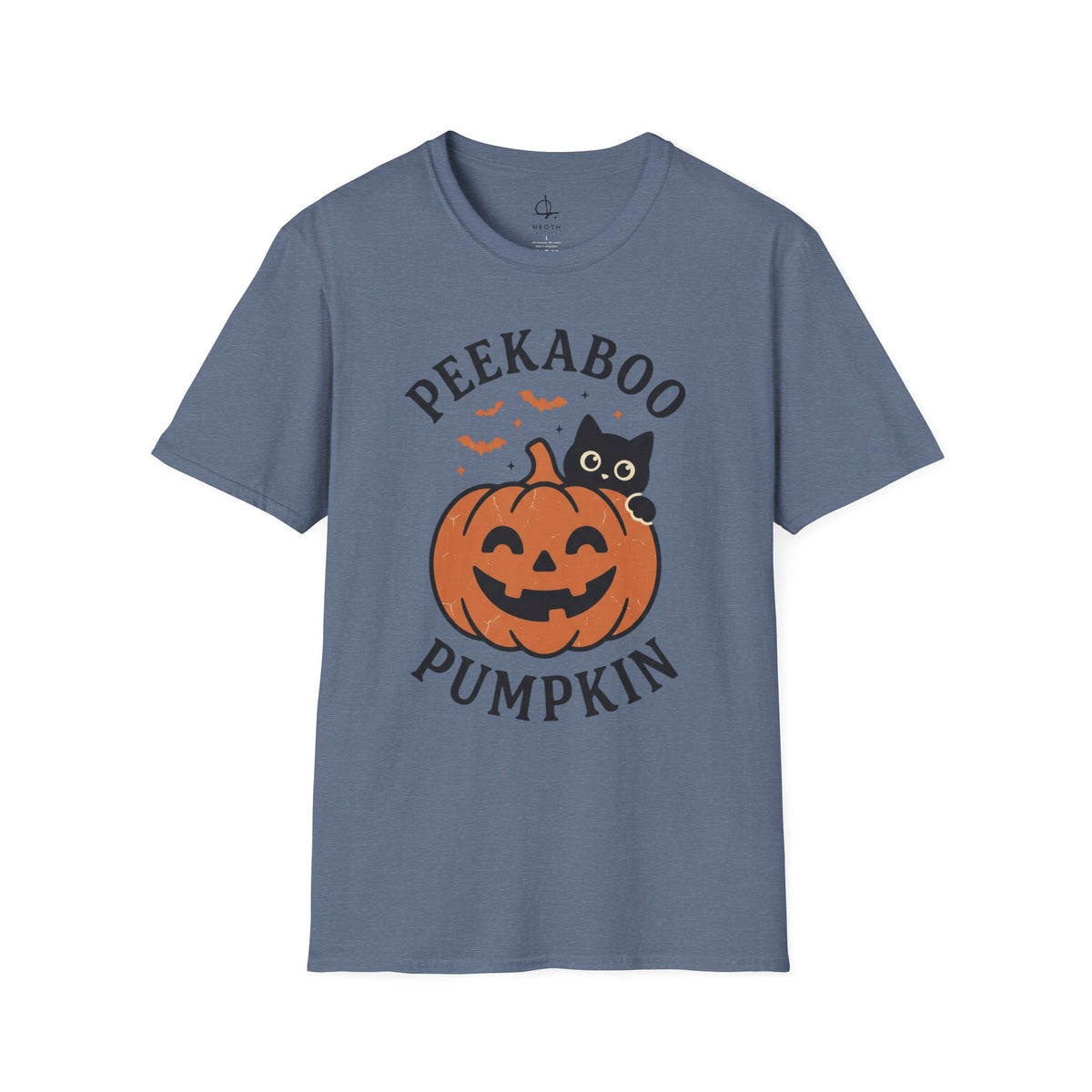 Peekaboo Pumpkin T-Shirt | Halloween Cat Jack-o'-Lantern