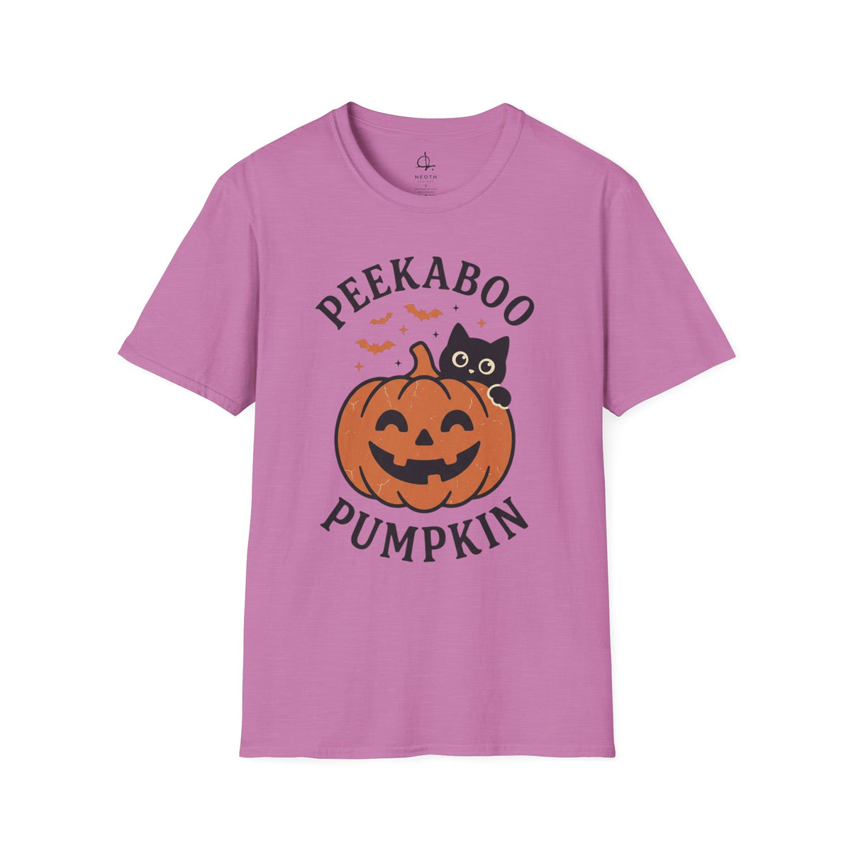 Peekaboo Pumpkin T-Shirt | Halloween Cat Jack-o'-Lantern