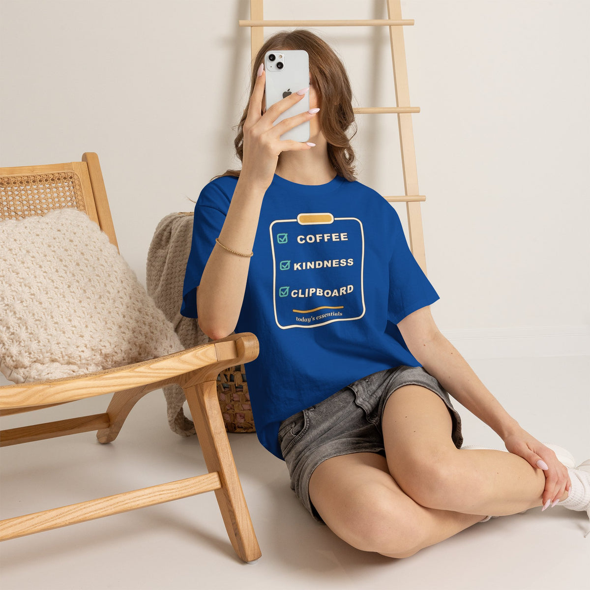 Clipboard Essentials T‑Shirt — "Coffee, Kindness, Clipboard" Checklist Tee