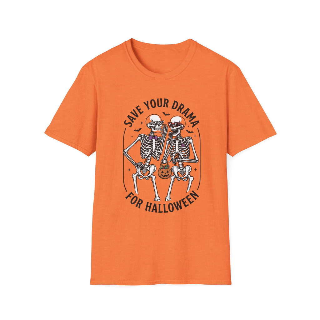 Save Your Drama Skeletons T-Shirt | Halloween Skeleton Graphic Tee