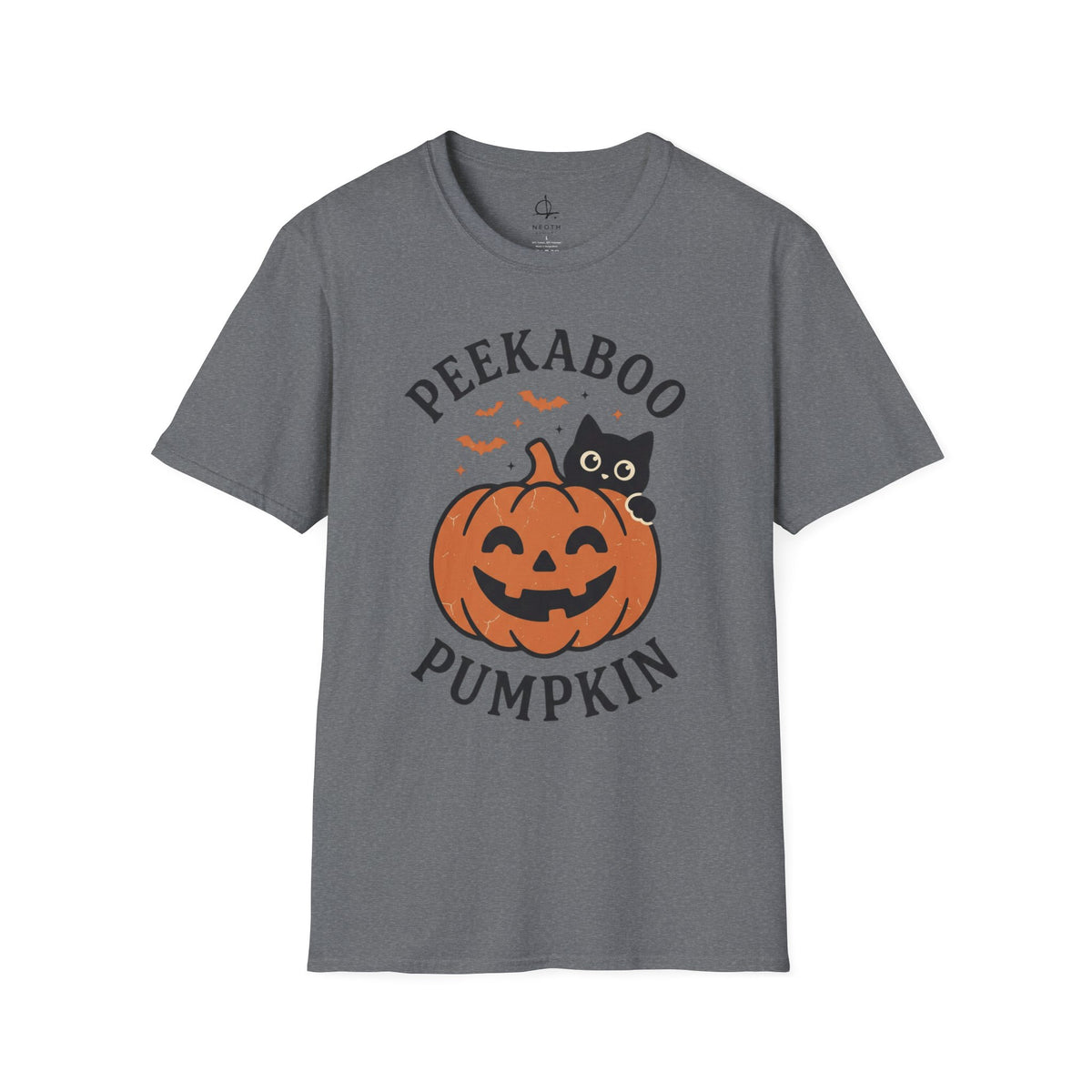 Peekaboo Pumpkin T-Shirt | Halloween Cat Jack-o'-Lantern