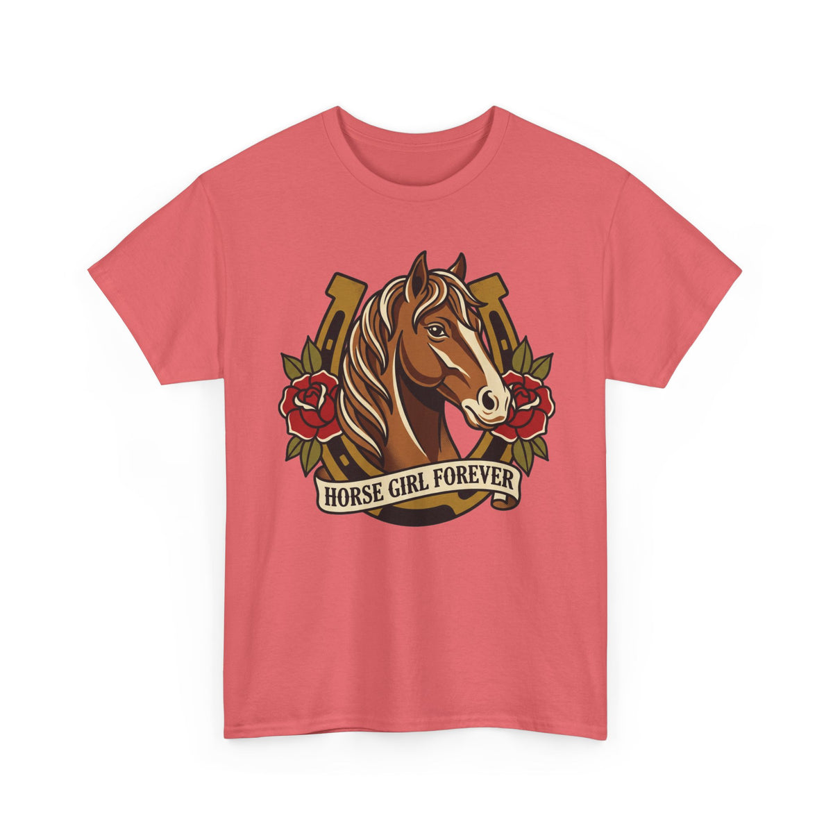 Horse Girl Forever T‑Shirt — Vintage Horse Portrait Tee for Equestrians
