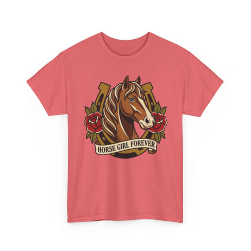 Horse Girl Forever T‑Shirt — Vintage Horse Portrait Tee for Equestrians