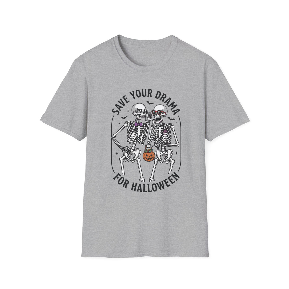 Save Your Drama Skeletons T-Shirt | Halloween Skeleton Graphic Tee
