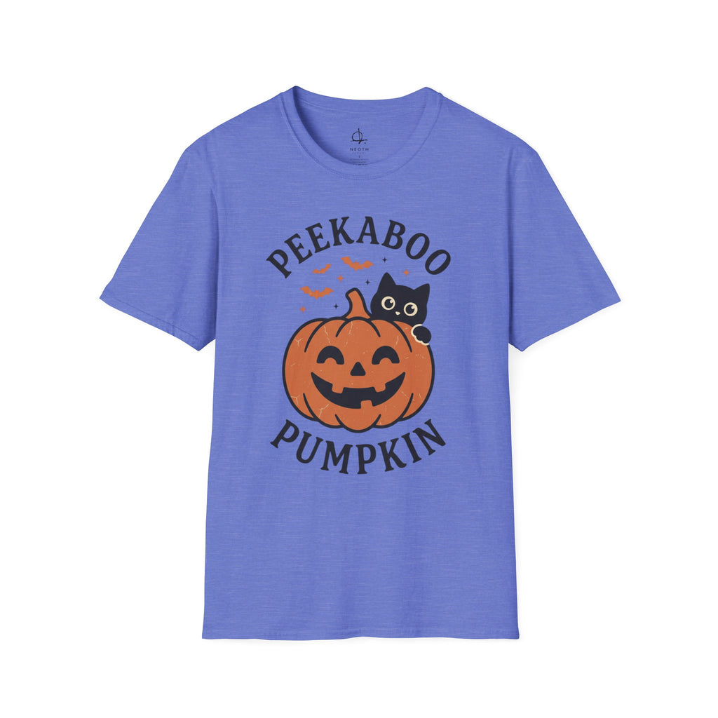 Peekaboo Pumpkin T-Shirt | Halloween Cat Jack-o'-Lantern