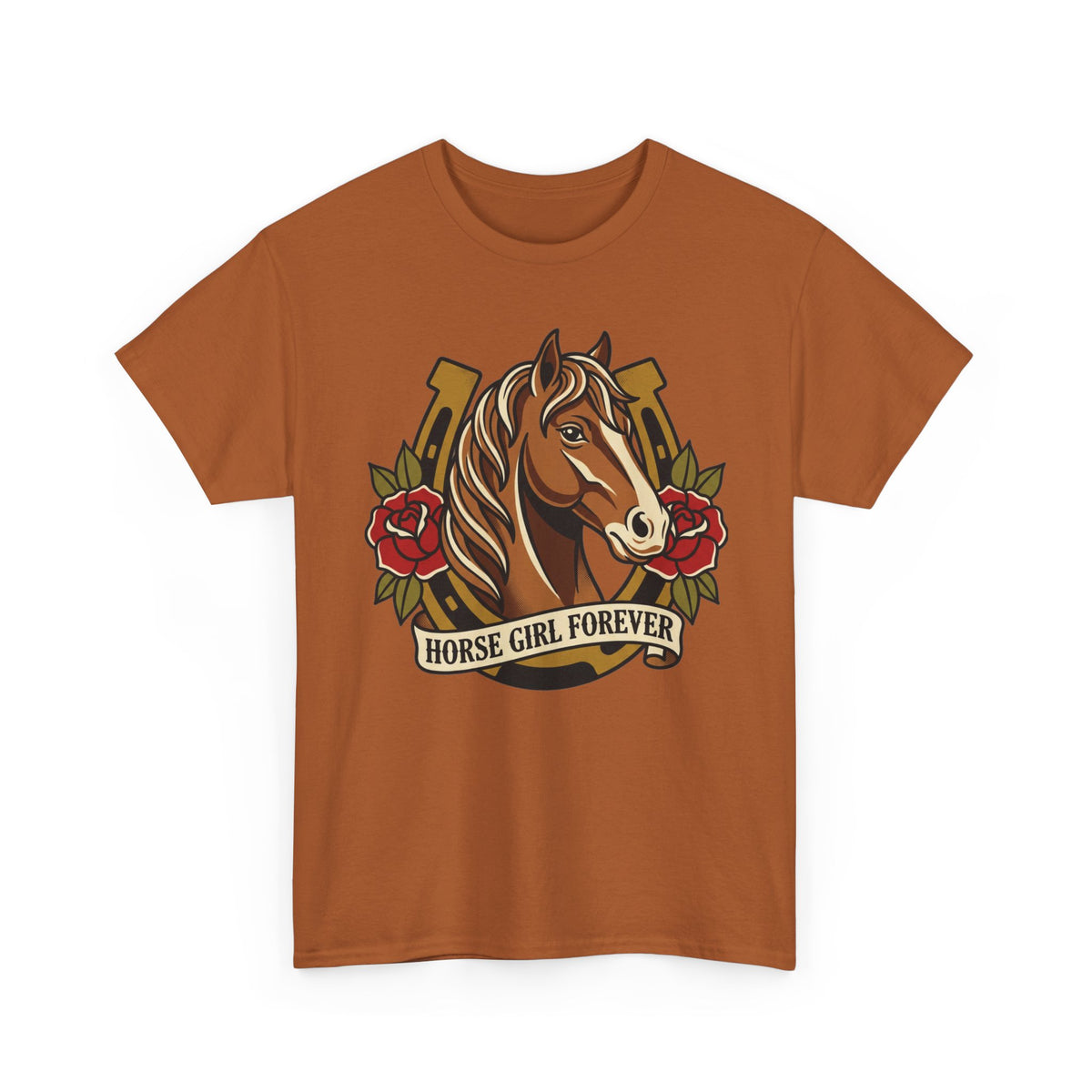 Horse Girl Forever T‑Shirt — Vintage Horse Portrait Tee for Equestrians