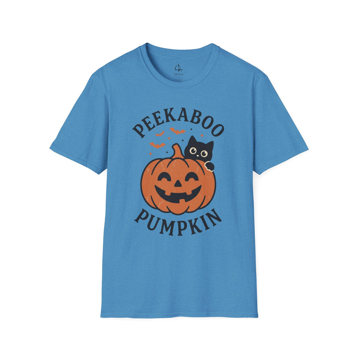 Peekaboo Pumpkin T-Shirt | Halloween Cat Jack-o'-Lantern